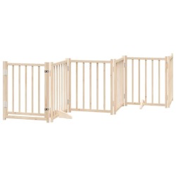Barrière pour chien porte pliable 12 panneaux bois de peuplier 569943569943