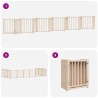 Barrière pour chien porte pliable 12 panneaux bois de peuplier 569943569943