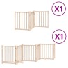 Barrière pour chiens avec porte pliable 9panneaux bois peuplier 569944569944