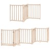 Barrière pour chiens avec porte pliable 9panneaux bois peuplier 569944569944