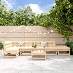Salon de jardin 7 pcs Bois de pin massif 569947569947