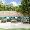 Salon de jardin 8 pcs bois de pin imprégné  569949569949