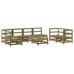 Salon de jardin 8 pcs bois de pin imprégné  569949569949