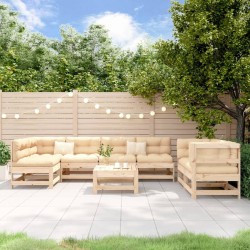 Salon de jardin 8 pcs Bois de pin massif 569950569950