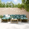Salon de jardin 7 pcs bois de pin imprégné 569955569955