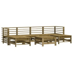 Salon de jardin 7 pcs bois de pin imprégné 569955569955