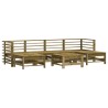 Salon de jardin 7 pcs bois de pin imprégné 569955569955