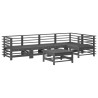 Salon de jardin 6 pcs Gris Bois de pin massif 569962569962