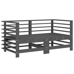 Salon de jardin 6 pcs Gris Bois de pin massif 569962569962