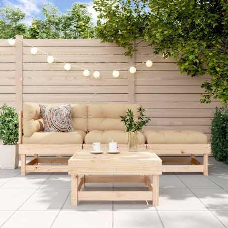 Salon de jardin 4 pcs bois massif de pin 569963569963