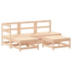 Salon de jardin 5 pcs bois massif de pin 569964569964