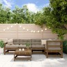 Salon de jardin 6 pcs Marron miel Bois de pin massif 569965569965