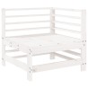 Salon de jardin 7 pcs Blanc Bois de pin massif 569970569970