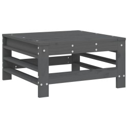 Salon de jardin 7 pcs Gris Bois de pin massif 569971569971