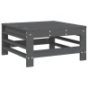 Salon de jardin 7 pcs Gris Bois de pin massif 569971569971