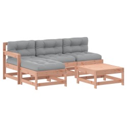 Salon de jardin 5 pcs avec coussins bois massif douglas 569976569976