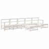 Salon de jardin 7 pcs Blanc Bois de pin massif  569994569994
