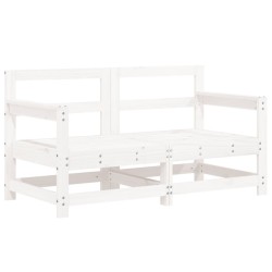 Salon de jardin 7 pcs Blanc Bois de pin massif  569994569994