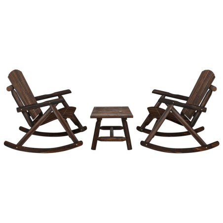 Ensemble de salon de jardin 3 pcs bois massif d'épicéa 569996569996