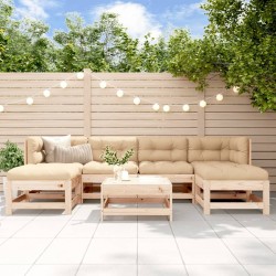 Salon de jardin 7 pcs Bois de pin massif 570004570004