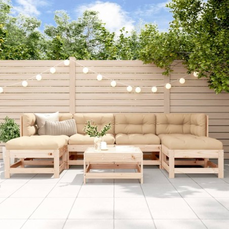 Salon de jardin 7 pcs Bois de pin massif 570004570004