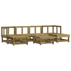 Salon de jardin 7 pcs bois de pin imprégné 570005570005