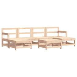 Salon de jardin 7 pcs Bois de pin massif 570012570012