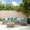 Salon de jardin 6 pcs avec coussins bois de pin imprégné 570014570014