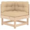 Salon de jardin 6 pcs avec coussins bois massif 570016570016