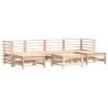 Salon de jardin 7 pcs avec coussins bois massif 570019570019