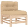 Salon de jardin 7 pcs avec coussins bois massif 570019570019