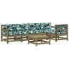 Salon de jardin 6 pcs avec coussins bois de pin imprégné 570024570024