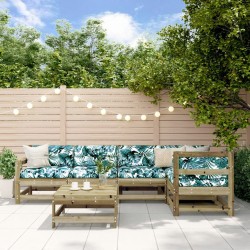 Salon de jardin 6 pcs avec coussins bois de pin imprégné 570026570026