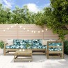 Salon de jardin 6 pcs avec coussins bois de pin imprégné 570026570026