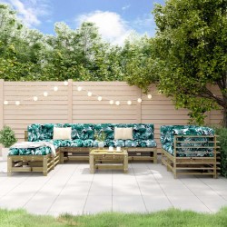 Salon de jardin 9 pcs bois de pin imprégné 570031570031