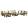 Salon de jardin 9 pcs bois de pin imprégné 570031570031