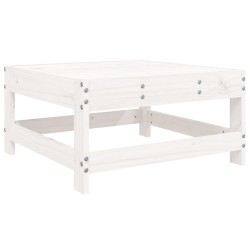 Salon de jardin 7 pcs Blanc Bois de pin massif 570032570032