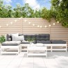 Salon de jardin 6 pcs Blanc Bois de pin massif 570033570033
