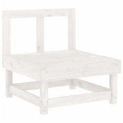 Salon de jardin 6 pcs Blanc Bois de pin massif 570055570055