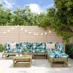 Salon de jardin 7 pcs avec coussins bois de pin imprégné 570059570059