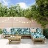 Salon de jardin 7 pcs avec coussins bois de pin imprégné 570059570059