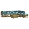 Salon de jardin 7 pcs avec coussins bois de pin imprégné 570059570059
