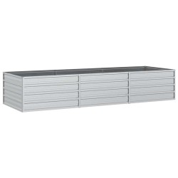 Lit surélevé de jardin 240x80x45 cm Acier galvanisé Argenté 570061570061