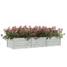 Lit surélevé de jardin 240x80x45 cm Acier galvanisé Argenté 570061570061