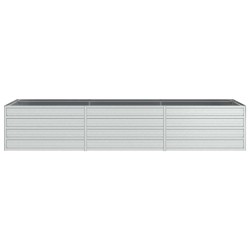 Lit surélevé de jardin 240x80x45 cm Acier galvanisé Argenté 570061570061