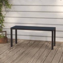 Banc de jardin 110 cm acier et WPC noir 570062570062