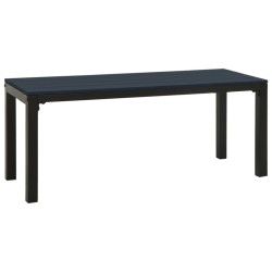 Banc de jardin 110 cm acier et WPC noir 570062570062