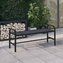 Banc de jardin 124,5 cm acier et WPC noir 570063570063