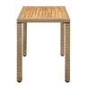 Table de jardin Beige 123x60x74 cm Résine tressée bois massif 570065570065
