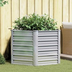 Lit surélevé de jardin 129x77 cm Acier galvanisé Argenté 570068570068